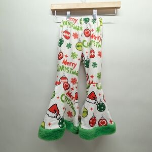 Festive Christmas Kids Pajamas with Green Trim
